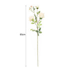 51cm Green Glass Floor Vase with 12pcs White Artificial Flower Set
