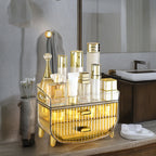 3 Tier Golden Yellow Multifunctional Countertop Cosmetic Storage Organiser