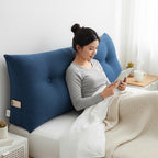 SOGA 120cm Blue Wedge Bed Cushion