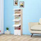 8 Tier White Shoe Rack Organizer