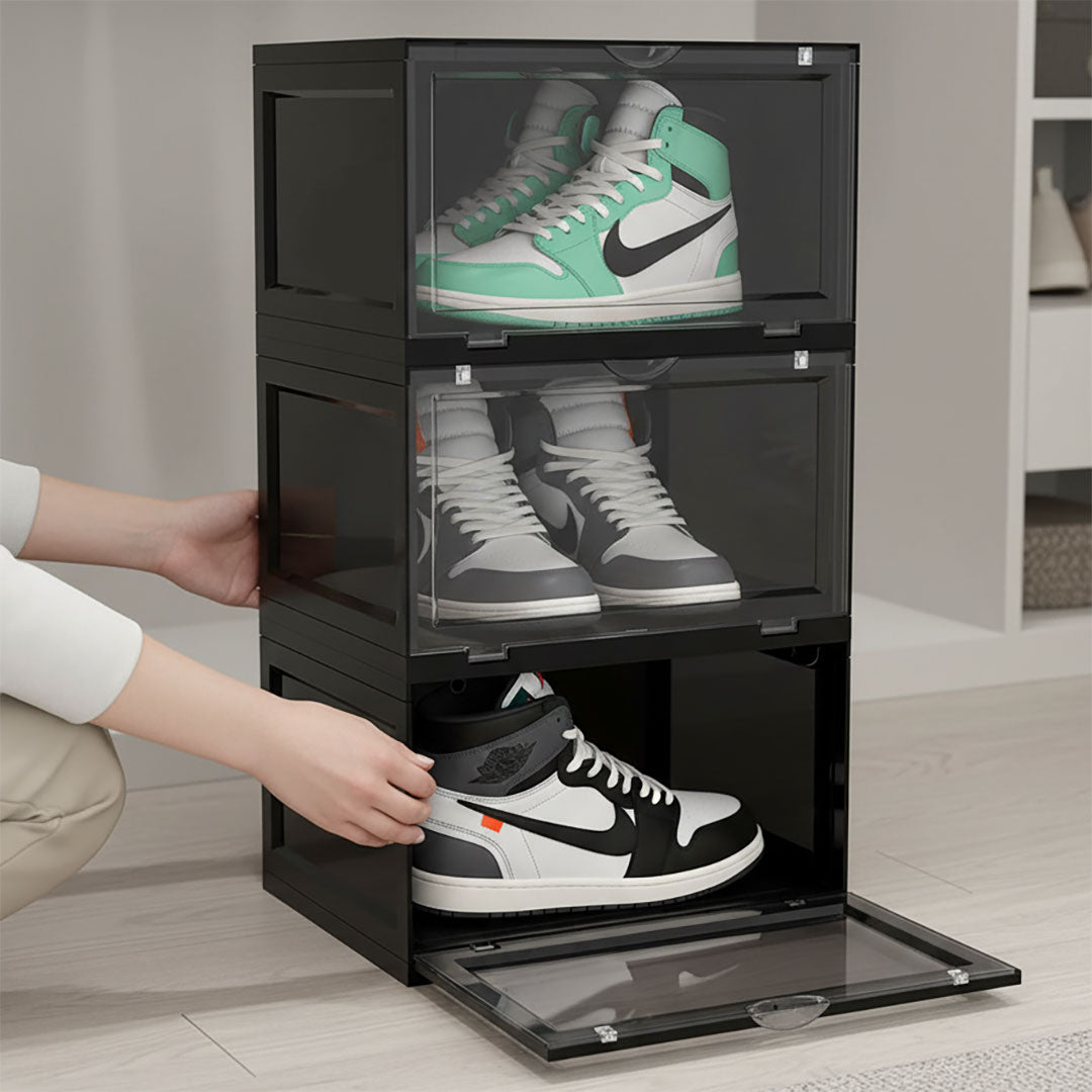 3 Tier Black Shoe Organiser