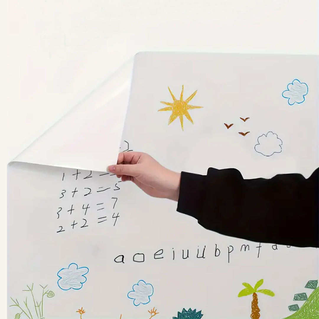 45cmx500cm Clear Dry Erase Adhesive Whiteboard Wall Surface Peel Sticker Sheet