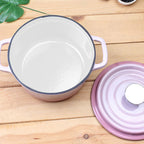 Cast Iron Ceramic Casserole 2.7L Pink 22cm