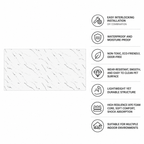 SOGA Peel & Stick Floor and Wall Tiles 30 x 60cm 10 Pack White Faux Marble
