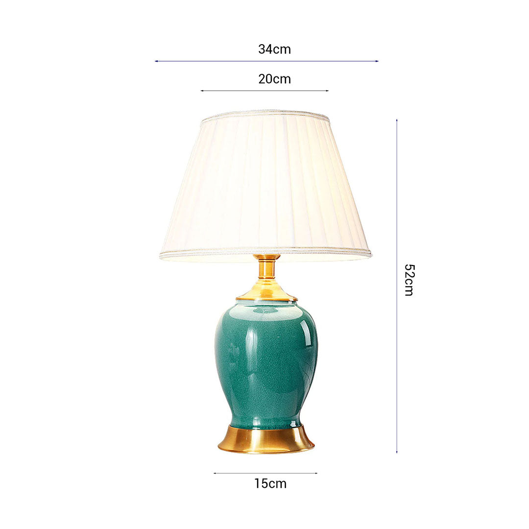 Ceramic Table Lamp Green