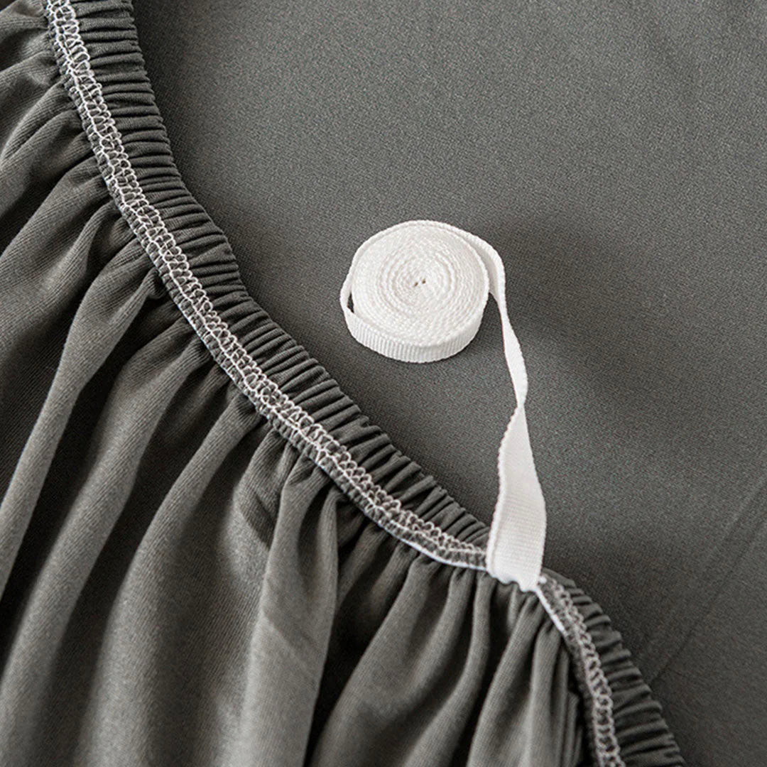 High Stretch 2-Seater Grey Sofa Slipcover