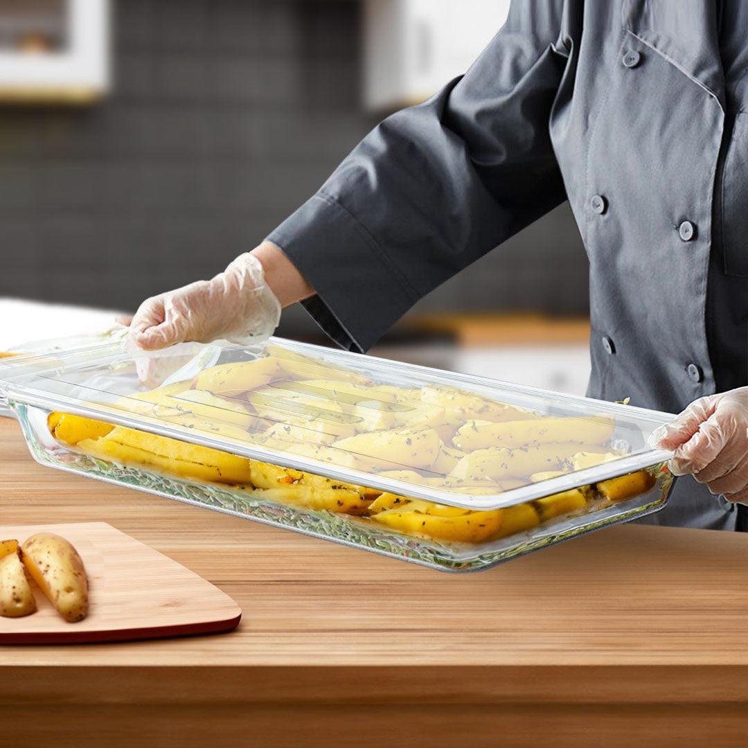 65mm Clear GN Pan 1/2 Food Tray with Lid
