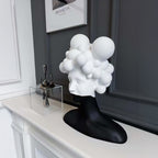 SOGA 30cm Black & White Bubble Head Resin Sculpture Modern Art Decor for Home Décor