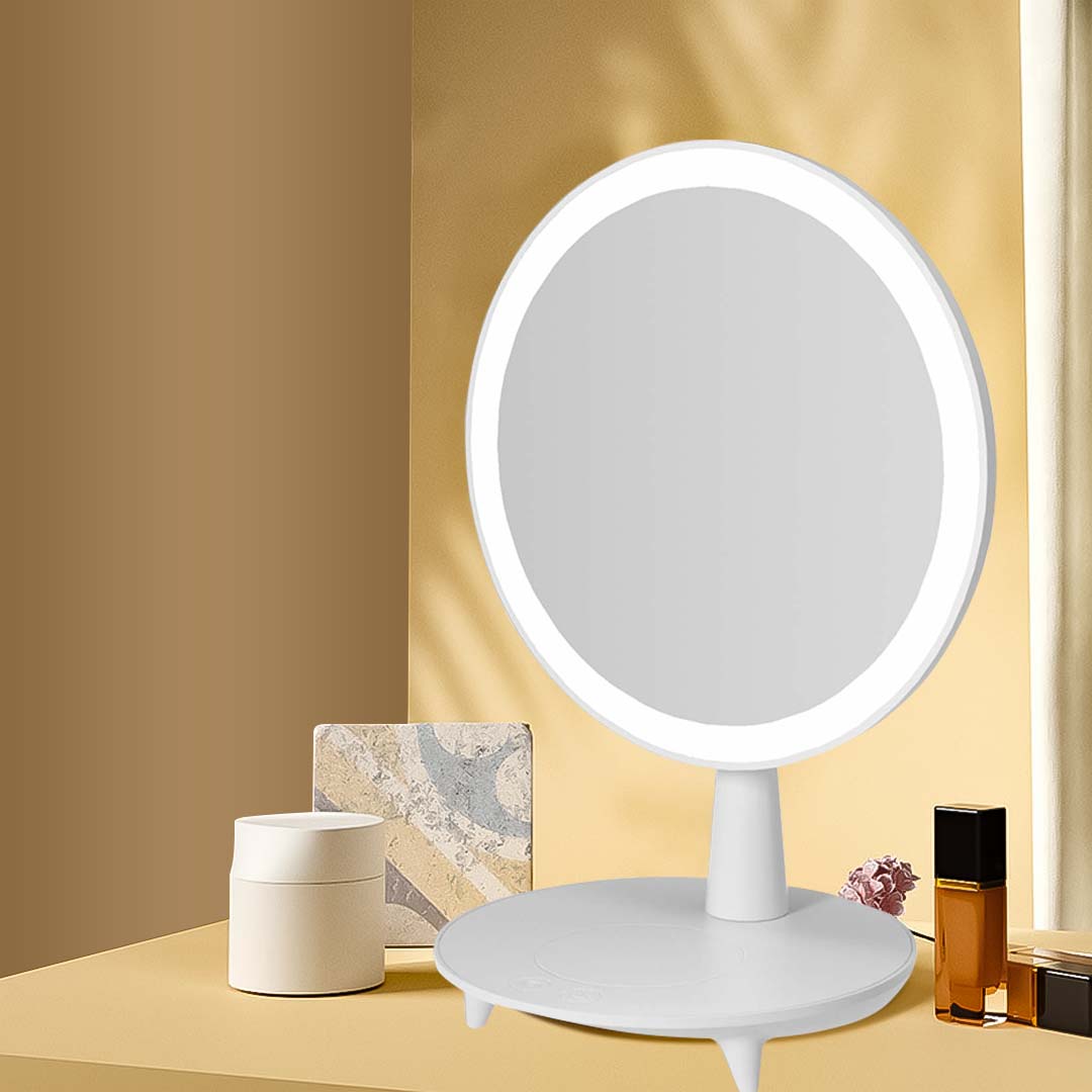 Round White Mirror