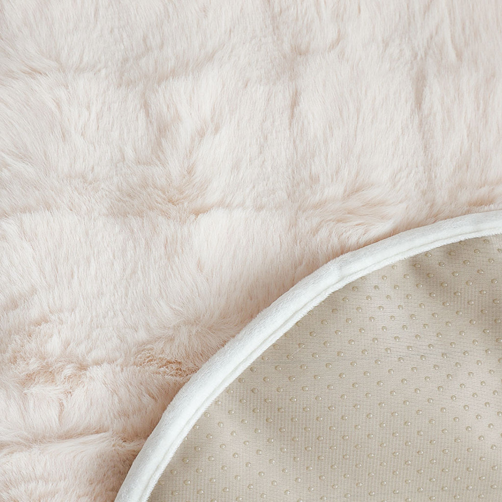 SOGA Two-seater White Faux Fur Throw Blanket 90x160cm Polyester