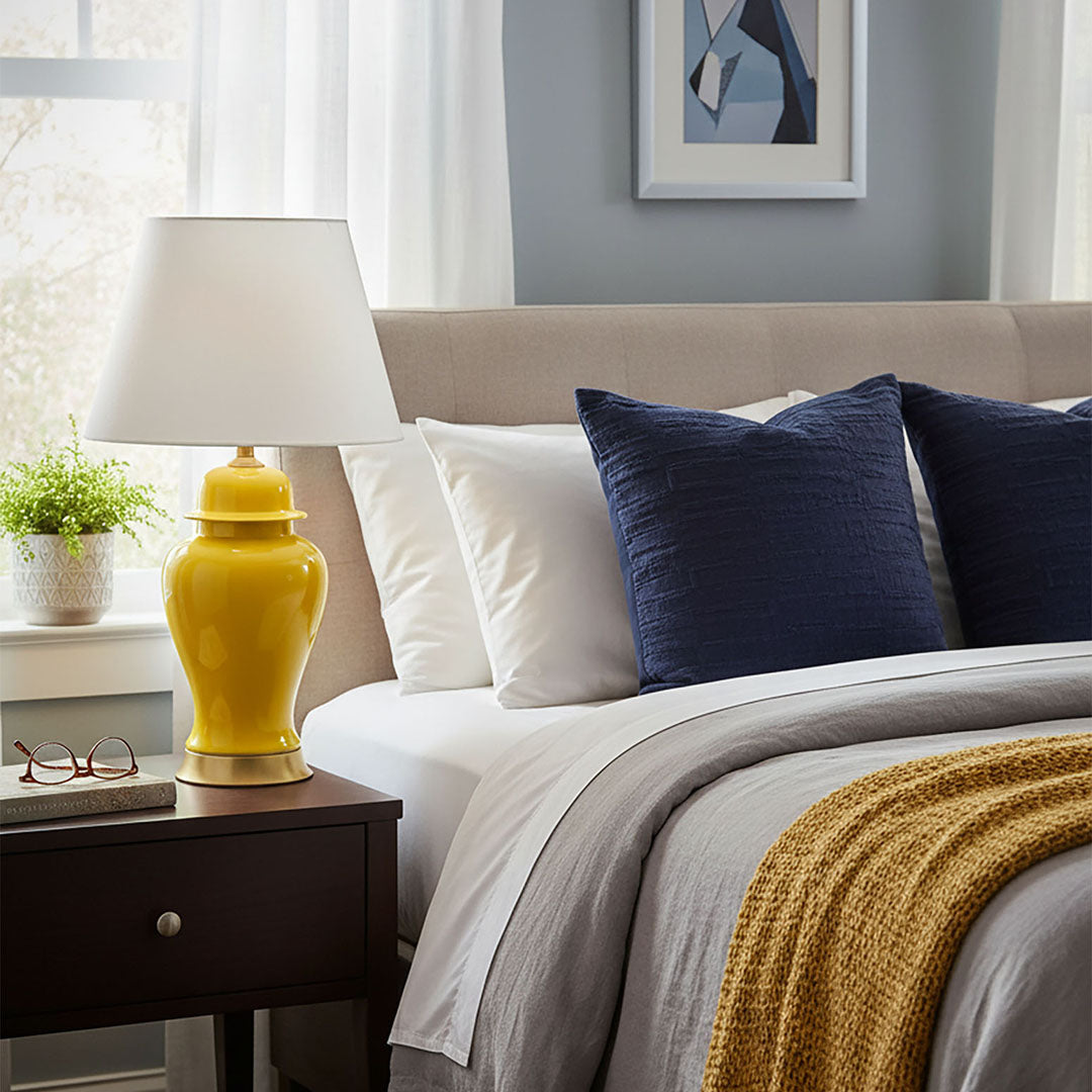 Ceramic Table Lamp Yellow