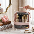 2 Tier Pink Countertop Makeup Storage Organiser