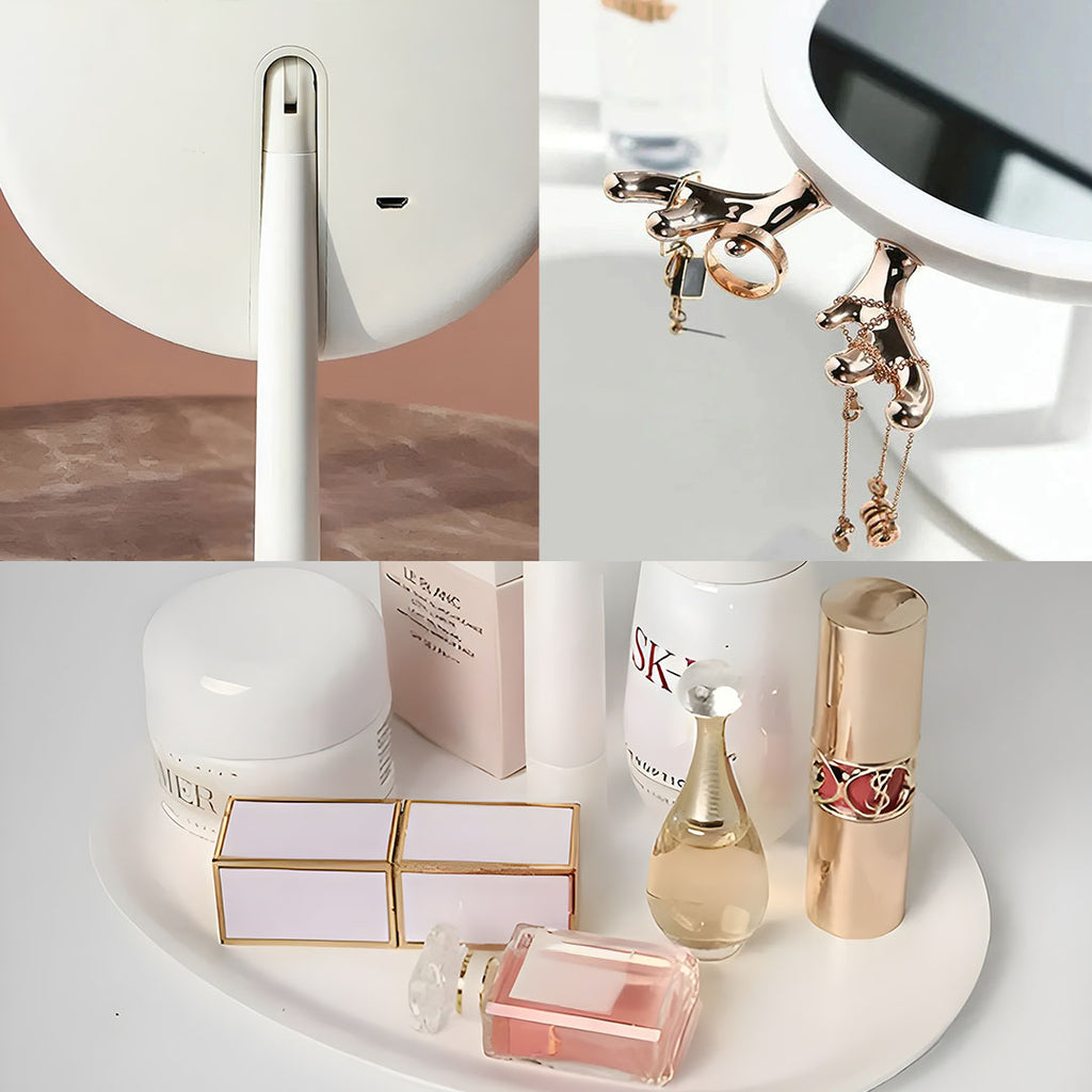 White Antler LED Light Makeup Mirror