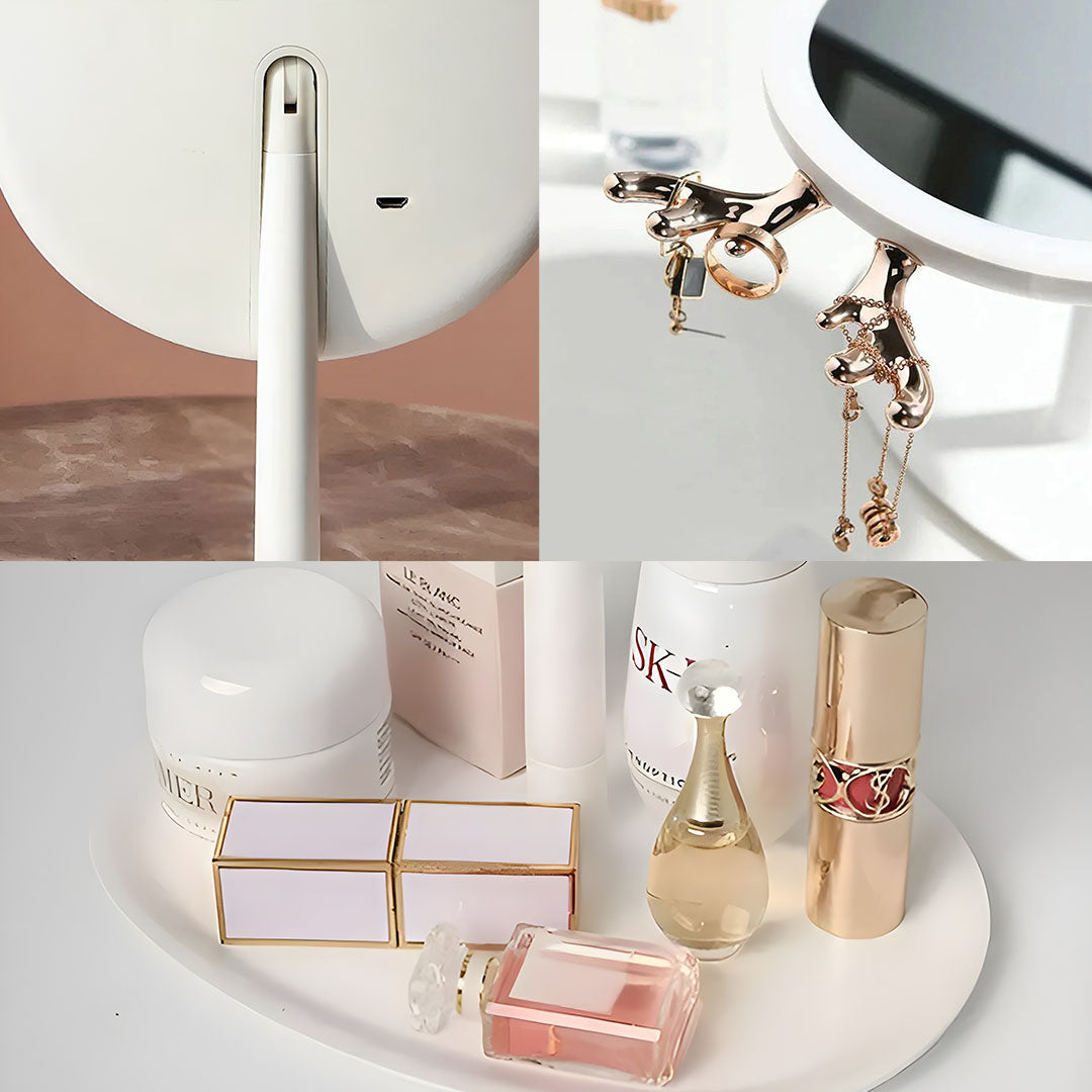 White Antler LED Light Makeup Mirror