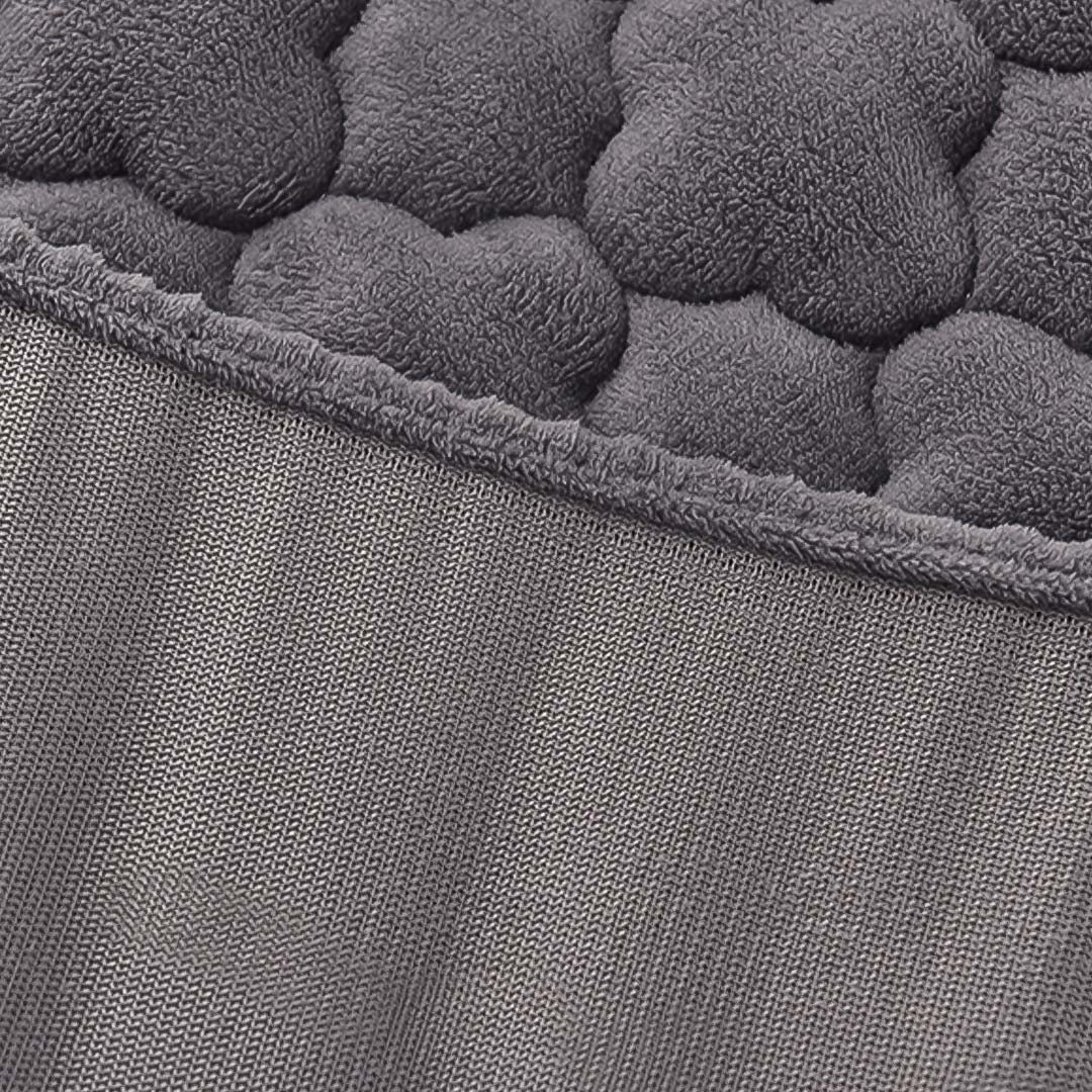 183cm Grey Wide Mattress Cover Clover Design