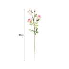 85cm Blue Glass Floor Vase and 12pcs Pink Artificial Flower Set