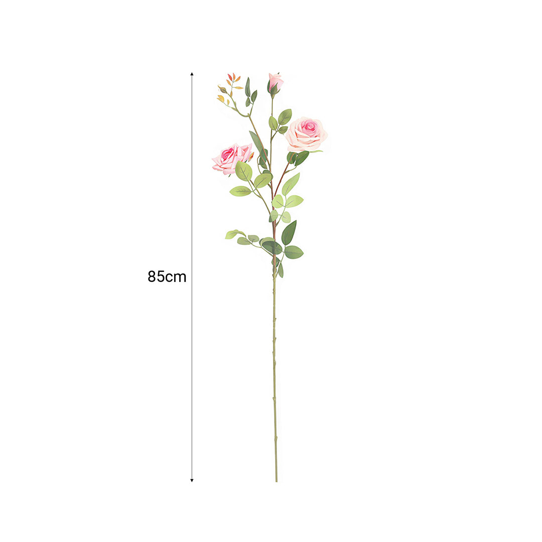85cm Blue Glass Floor Vase and 12pcs Pink Artificial Flower Set