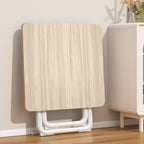 80cm Light Square Table with White Legs