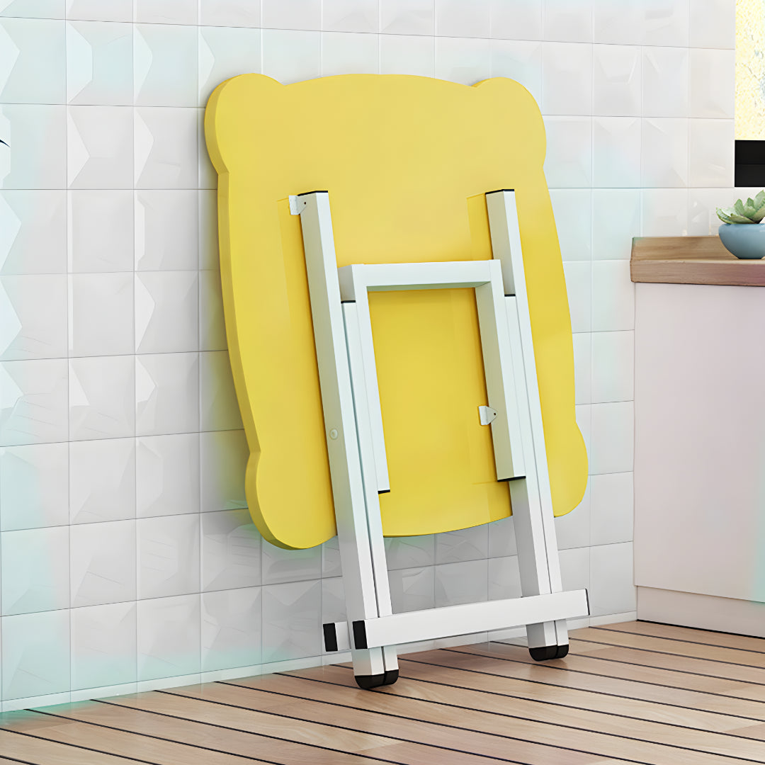 Yellow Minimalist Cat Ear Folding Table