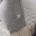 SOGA 120cm Silver Wedge Bed Cushion