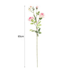 67cm Green Glass Floor Vase and 12pcs Pink Artificial Flower Set