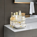 3 Tier Transparent Multifunctional Countertop Cosmetic Storage Organiser
