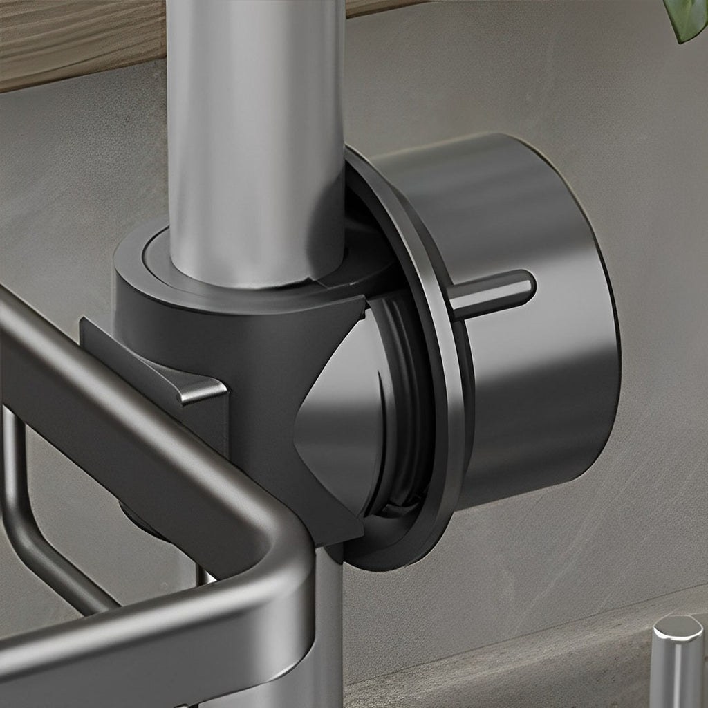 Dark Grey Single Kitchen Sink Faucet Organiser