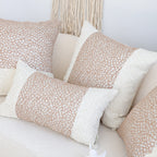 SOGA 2X 35cm Modern Beige Block Textured Decorative Throw Pillow