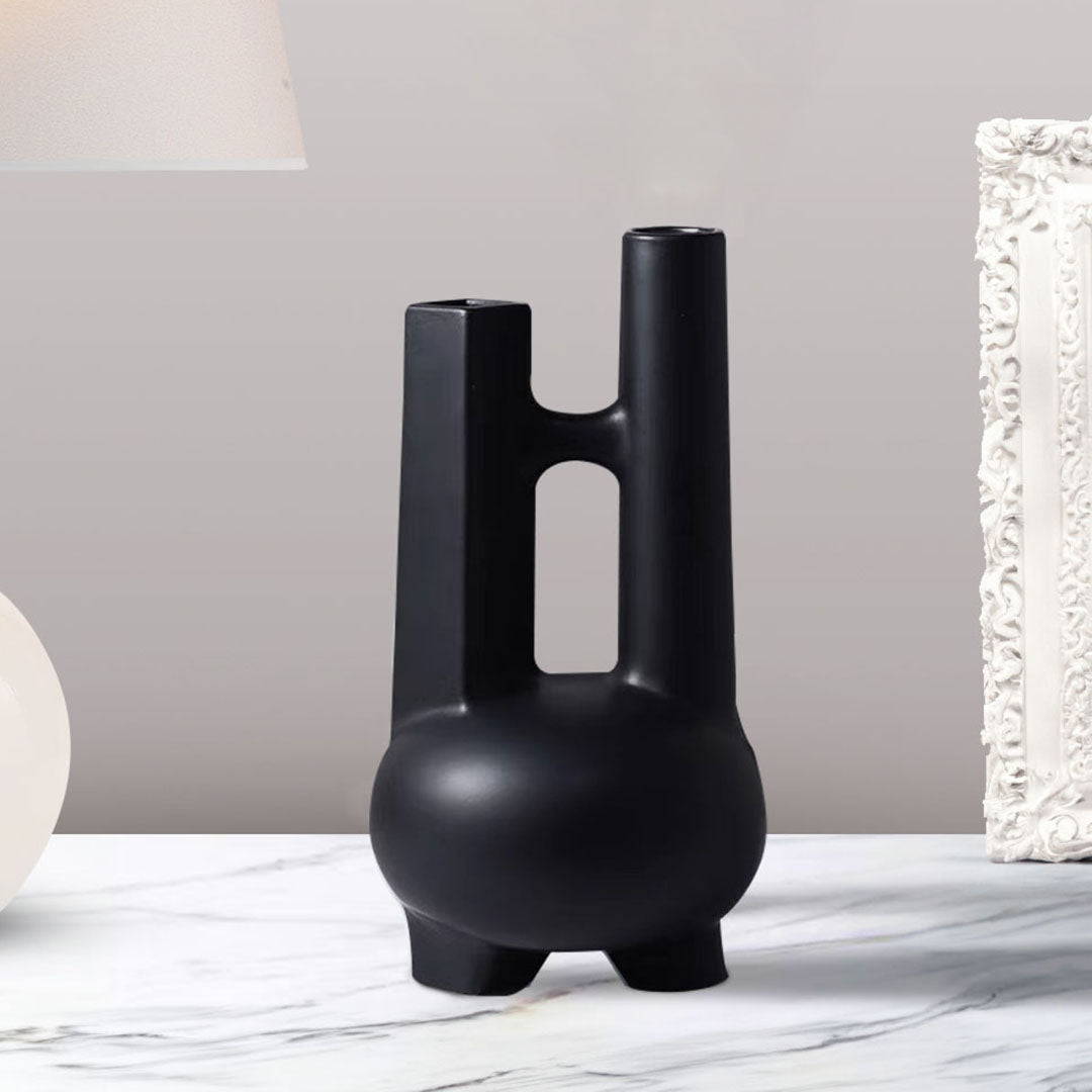 Ornament Modern Geometric Vase Minimalist Double Tube