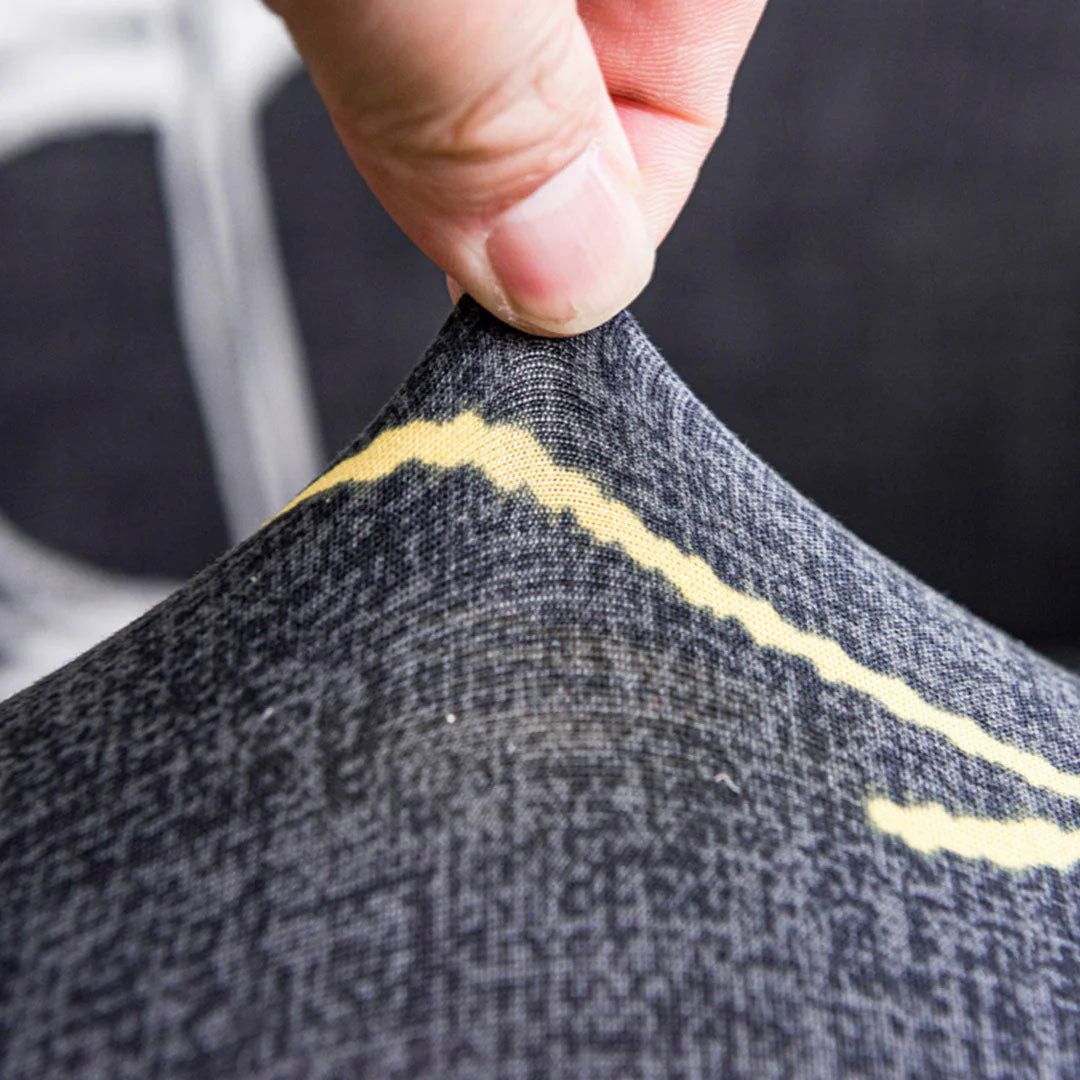 High Stretch 1-Seater Feather Print Sofa Slipcover