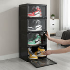 4 Tier Black Shoe Organiser