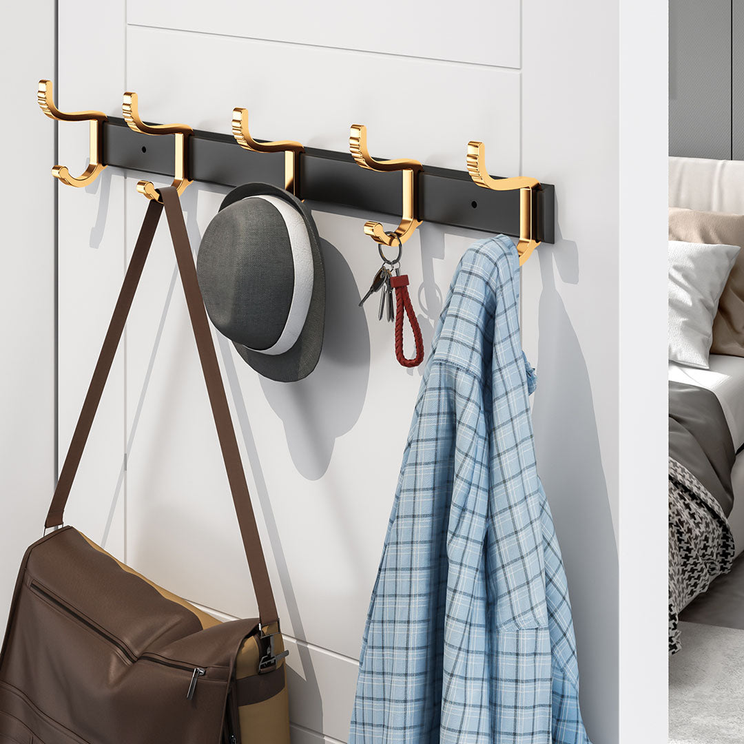 41cm Wall Mounted Towel Rack with Durable Hooks