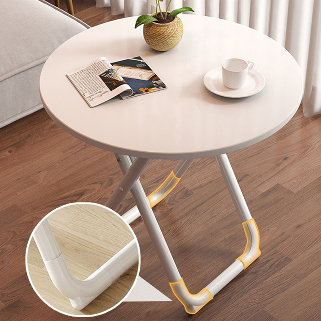 80cm White Modern Minimalist Table with Sleek Surface