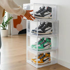 4 Tier Transparent Shoe Organiser