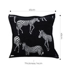 45cm Black Light Luxury Zebra Cushion