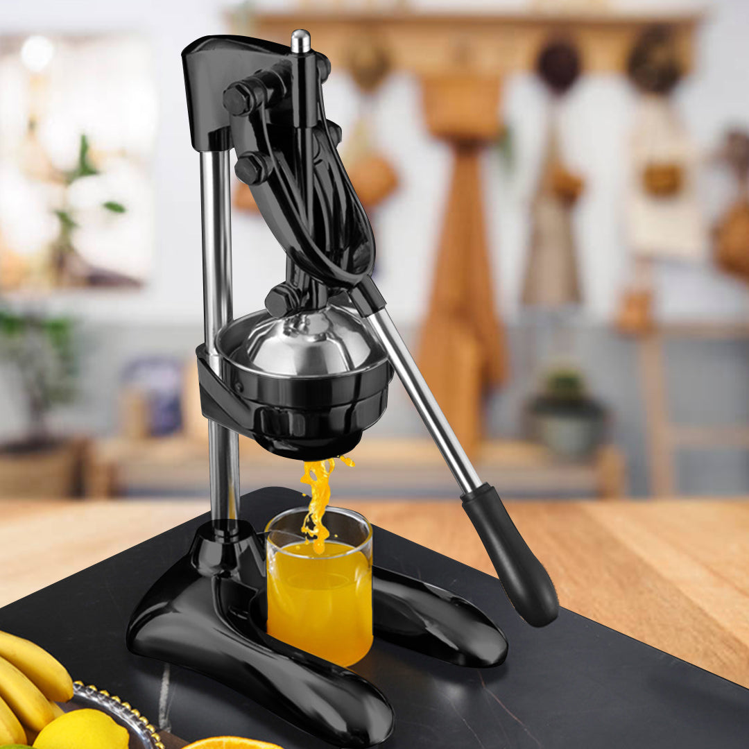 Stainless Steel Manual Juicer Black