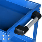 3 Tier Tool Storage Car with Hooks Blue