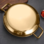 28cm Dry Pot Gold Plated 202 Material Stainless Steel and Kitchen Essential