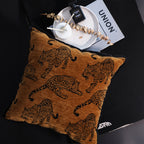 45cm Throw Pillow Dark Brown Leopard