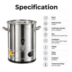 21L Stainless Steel URN Commercial Water Boiler