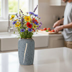 SOGA 30x19cm Grey Medium Ceramic Flower Vase Elegant Living Room Home Decor