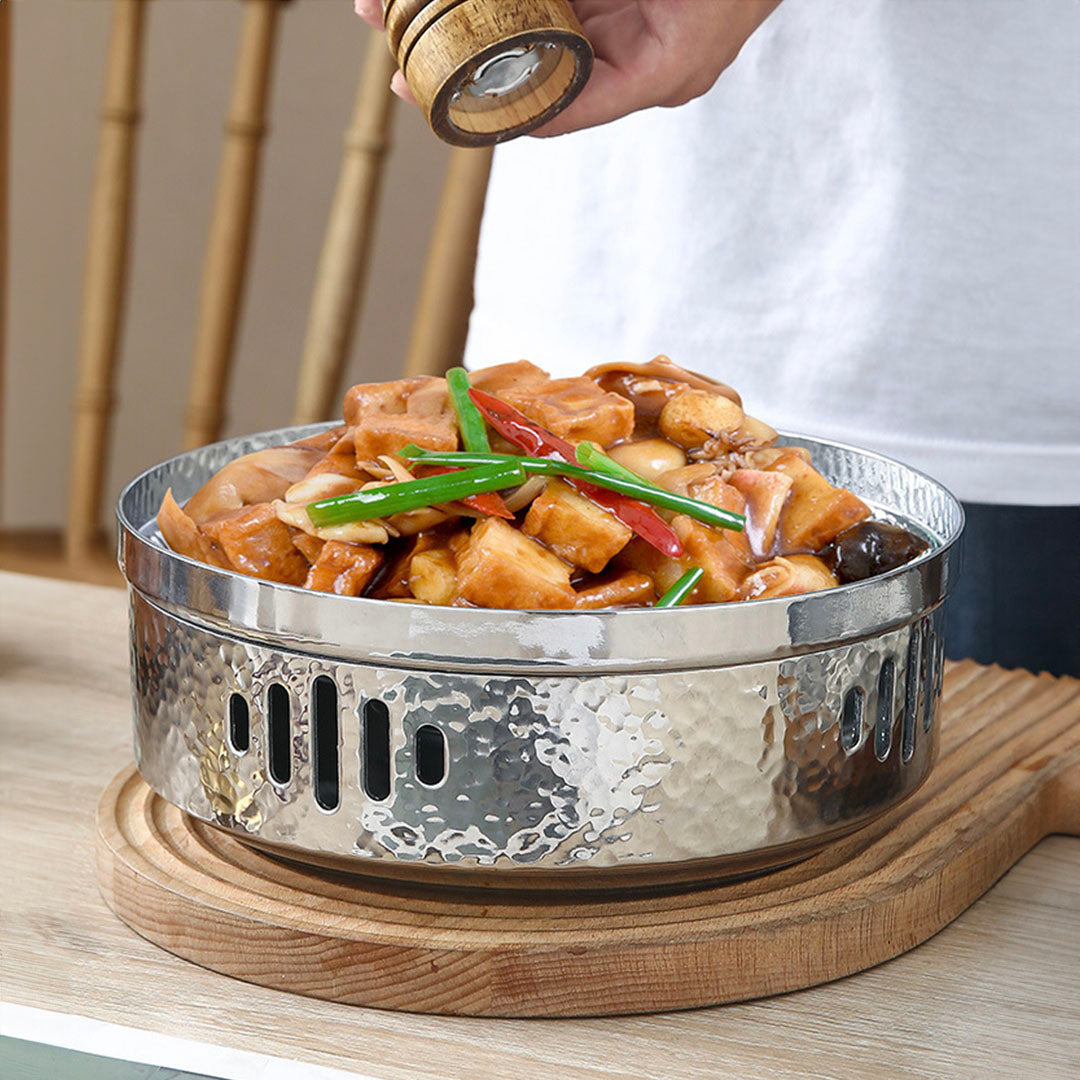 26cm Dry Pot with Hammered Texture for Kitchen Essential