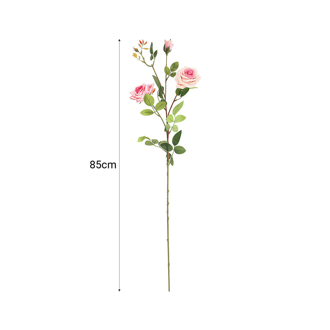 67cm Blue Glass Floor Vase and 12pcs Pink Artificial Flower Set