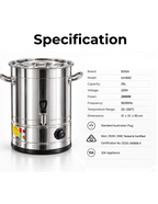 25L Stainless Steel URN Commercial Water Boiler