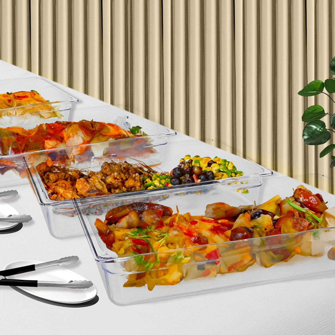 100mm Clear GN Pan 1/2 Food Tray