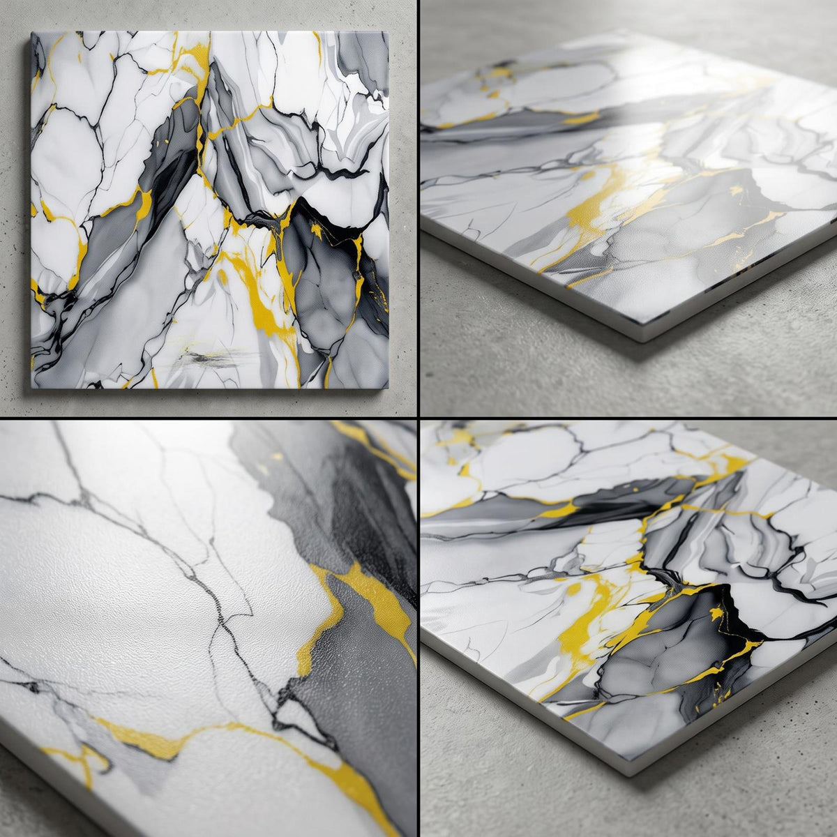 SOGA Peel & Stick Floor and Wall Tiles 30 x 30cm 10 Pack Blue Agate Faux Marble