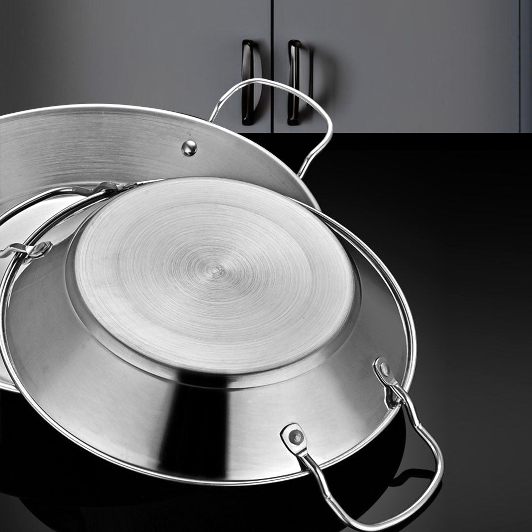 25cm Dry Pot Crafted with 201 Material in Silver Color
