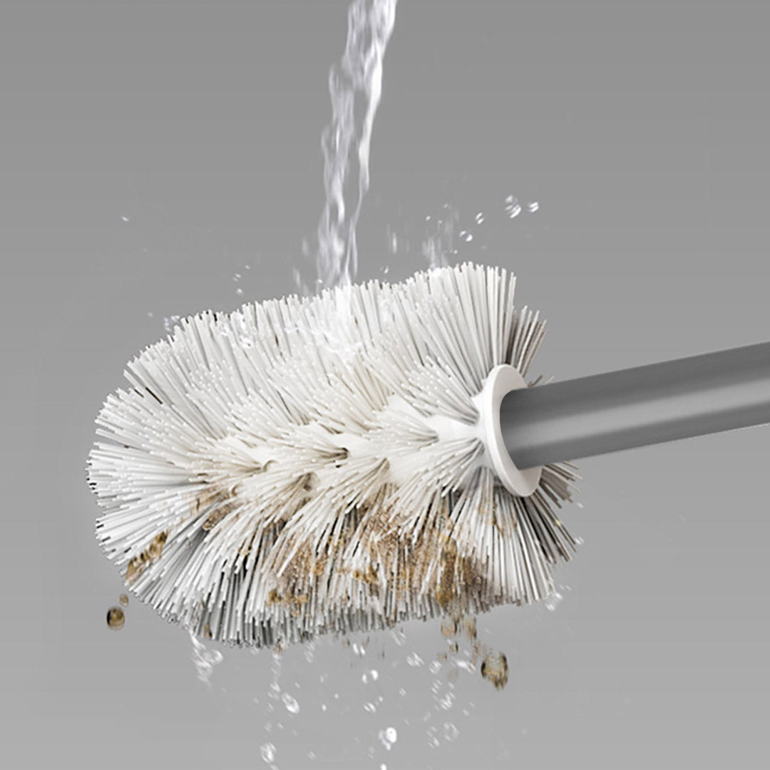 27cm Wall-Mounted Toilet Brush –Dark Grey with Drain Holes
