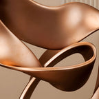 SOGA 45cm Bronze Ribbon Sculpture – Home Décor
