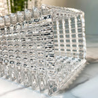 SOGA 22.5cm Handcrafted Clear Glass Vase, Classic Design for Home Decor